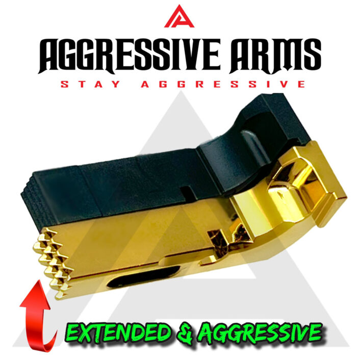 Aggressive Arms Extended Magazine Catch in jewelry gold2