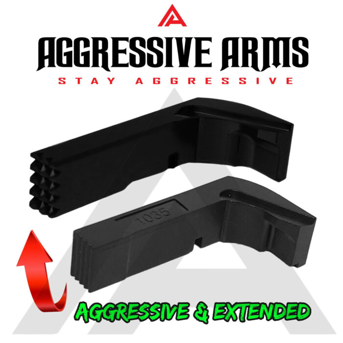 Aggressive Magazine Catch for Glock 21 by Aggressive Arms 2 - Black