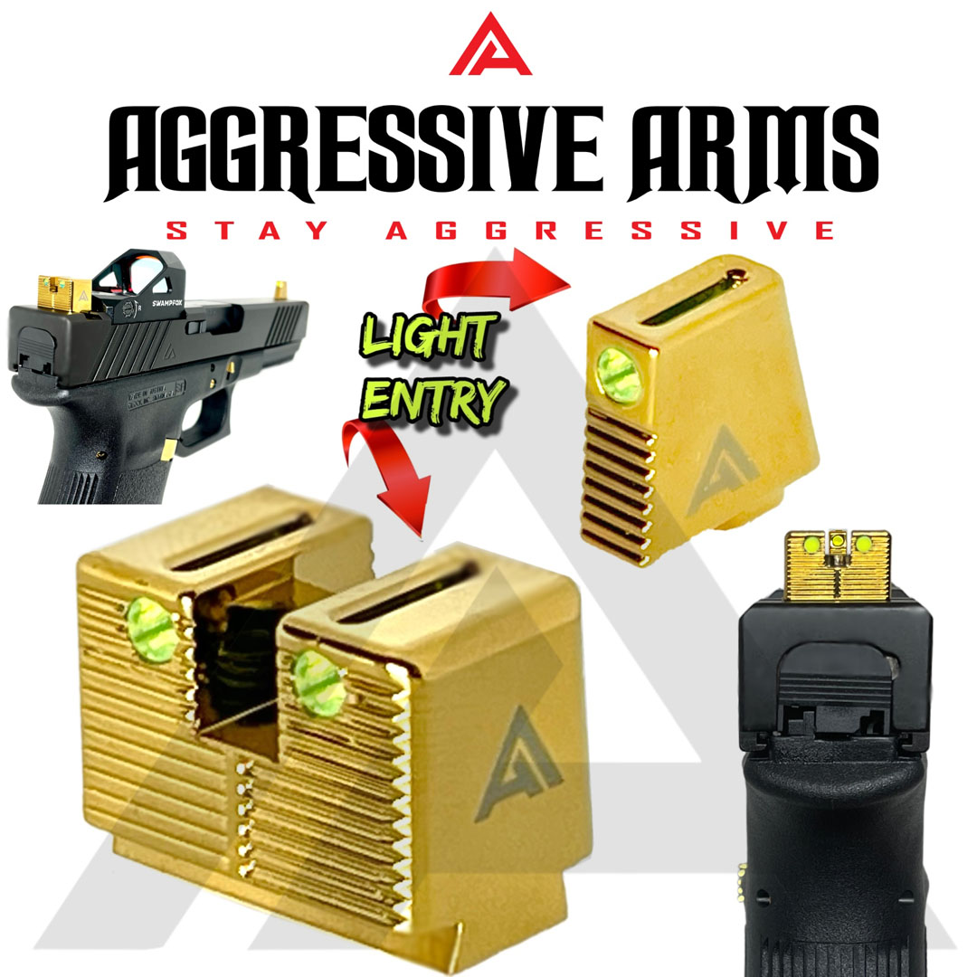 Jewelry Gold Fiber 3-Point Sights by Aggressive Arms