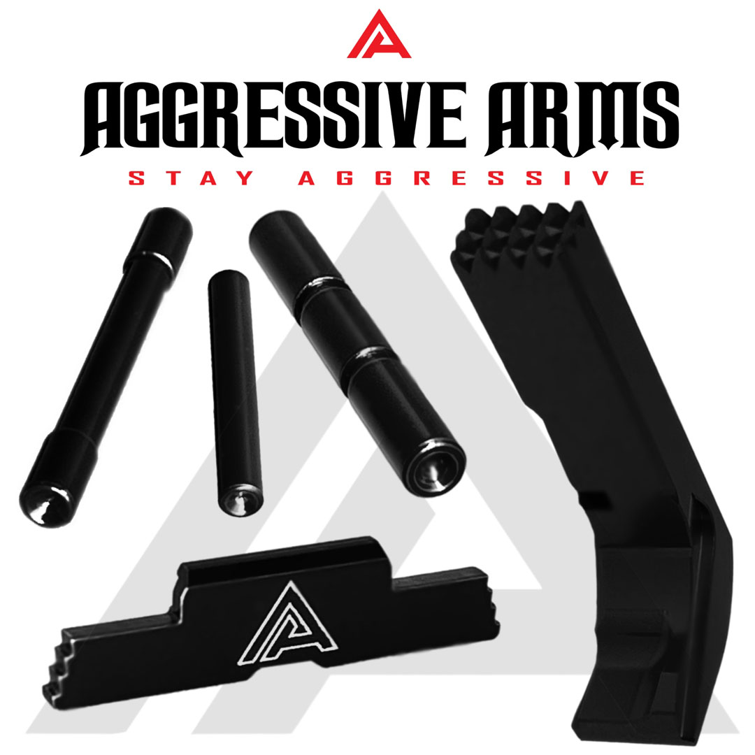 3 Piece Kit for Glock 21 by Aggressive Arms 3 - BLACK