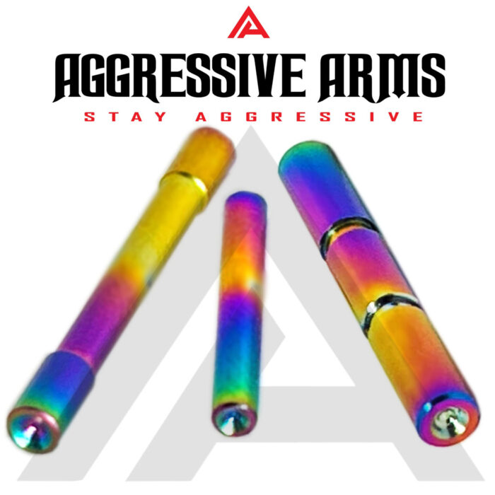 3 Pin Set for Glock 21 by Aggressive Arms 2 - Rainbow 3