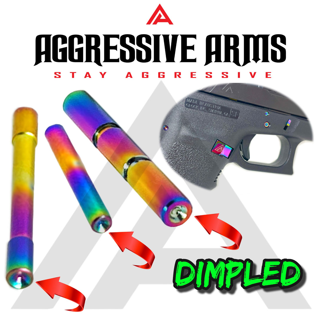 3 Pin Set for Glock 21 by Aggressive Arms 2 - Rainbow 2