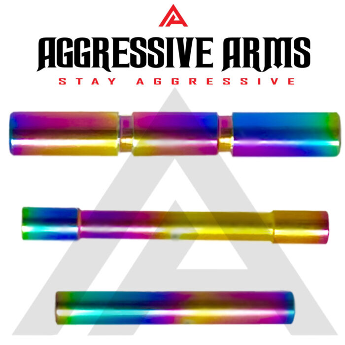 3 Pin Set for Glock 21 by Aggressive Arms 2 - Rainbow