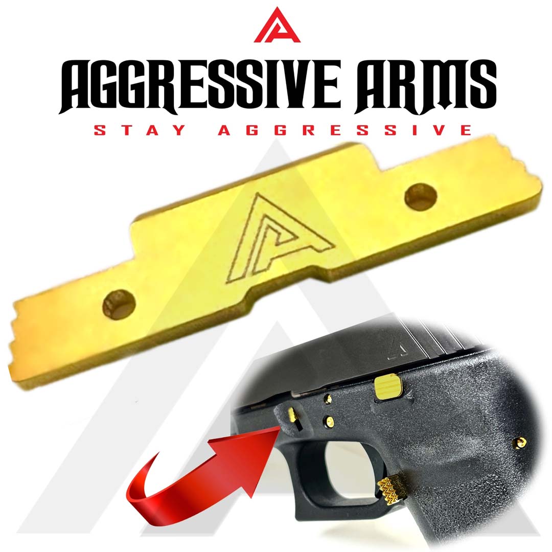 Glock Gen 1-5 Slide Lock by Aggressive Arms - GOLD