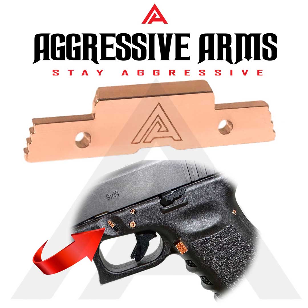 Aggressive Arms Slide Lock for Glock Gen 1-3 - Copper color2