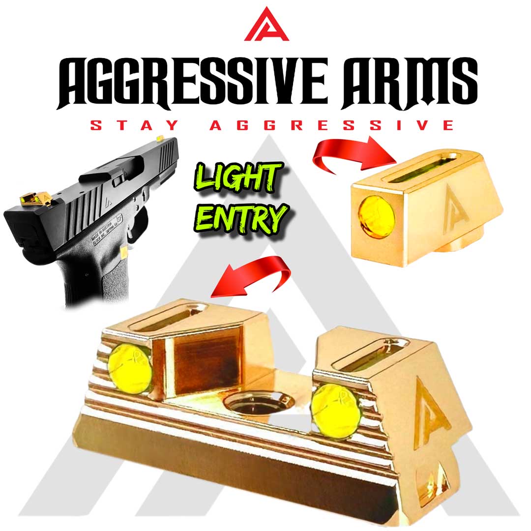 Gold standard height sights for glock by aggressive arms