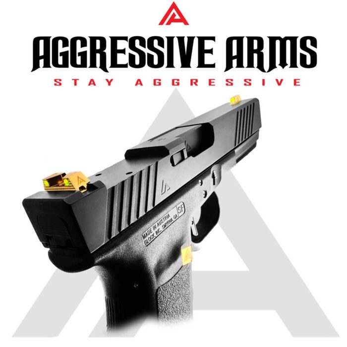 Gold standard height sights for glock by aggressive arms2