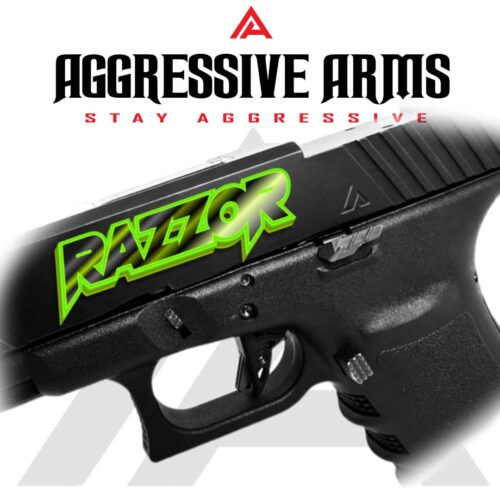 AGGRESSIVE ARMS RAZZOR STEALTH BLACK FINISH FLAT TRIGGER for GLOCK GEN 1 2 3 4 5 - 2