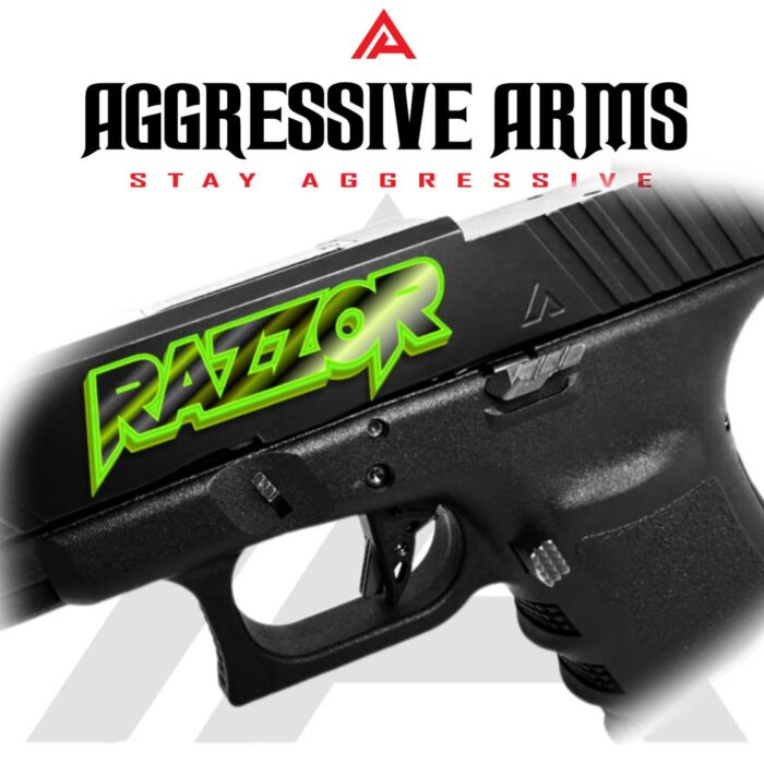 AGGRESSIVE ARMS RAZZOR STEALTH BLACK FINISH FLAT TRIGGER for GLOCK GEN 1 2 3 4 5 - 2