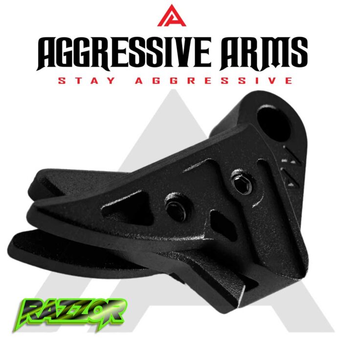 AGGRESSIVE ARMS RAZZOR STEALTH BLACK FINISH FLAT TRIGGER for GLOCK GEN 1 2 3 4 5 - 5