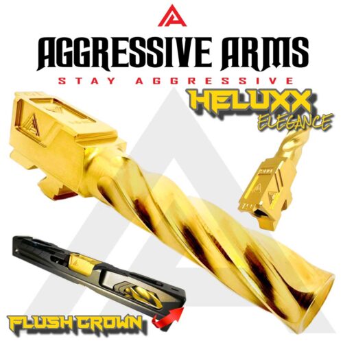 AGGRESSIVE ARMS HELUXX DEEP SPIRAL SHINY GOLD BARREL