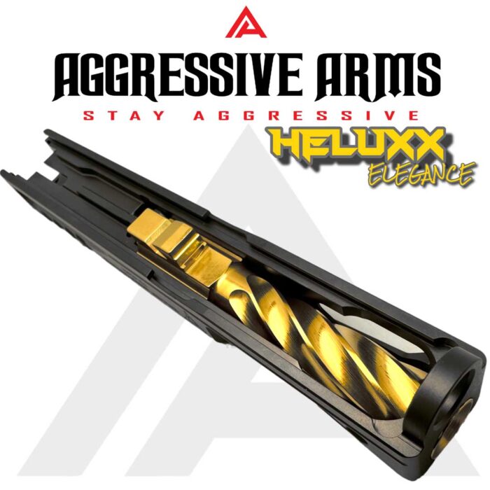 AGGRESSIVE ARMS HELUXX DEEP SPIRAL SHINY GOLD BARREL4