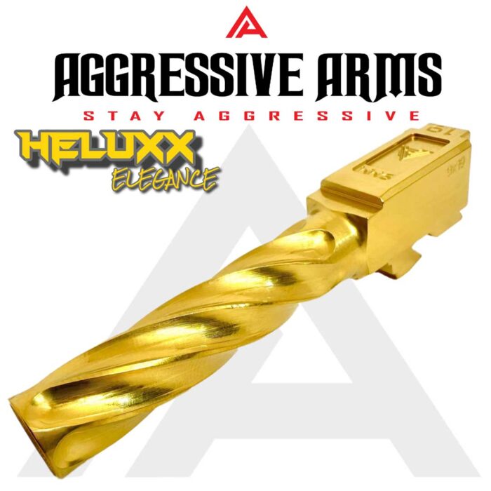 AGGRESSIVE ARMS HELUXX DEEP SPIRAL SHINY GOLD BARREL6