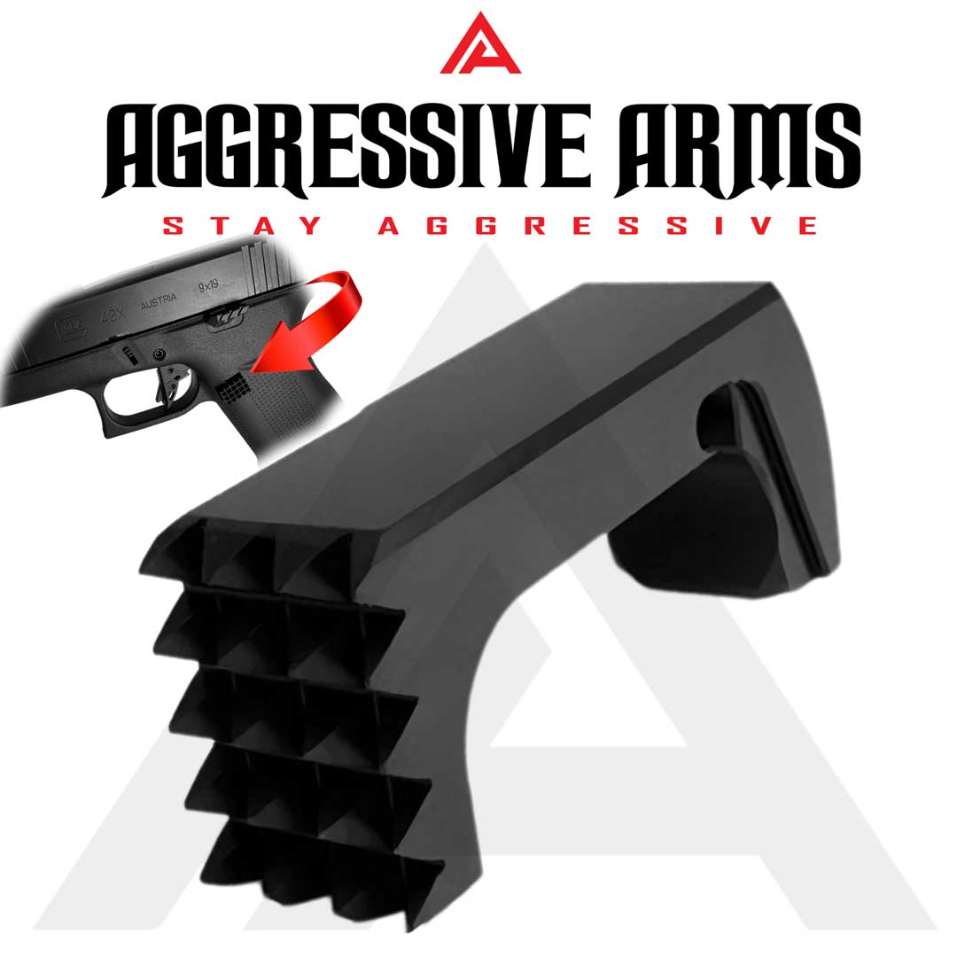 Extended Magazine Catch for Glock G43X by Aggressive Arms - BLACK Finish4